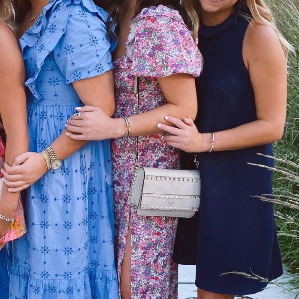 For Love And Lemons - Katarina Pink Floral Midi Dress - size Medium